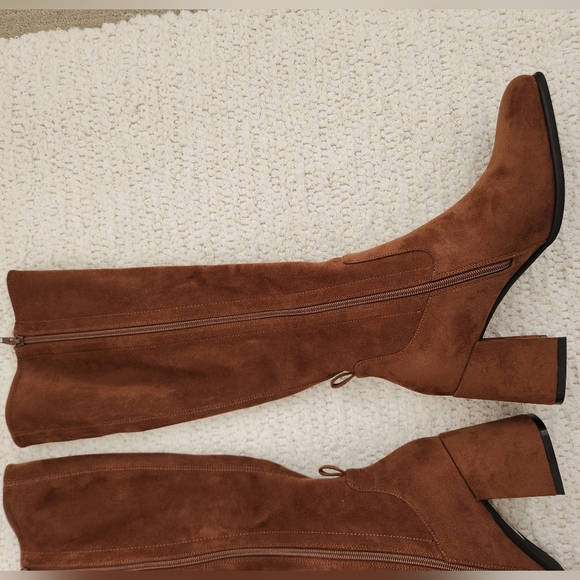 Jeffrey Campbell Hot Lava Boots Chocolate Brown Suede 9 Like New - Picture 15 of 16